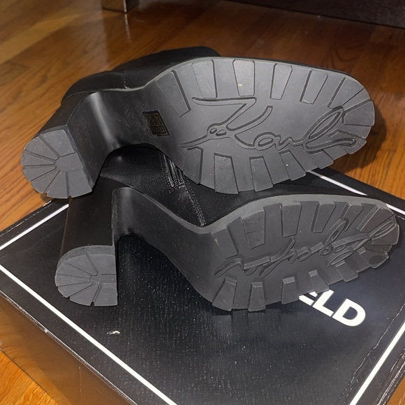 Karl Lagerfeld Preppy Leather Boot - Picture 4 of 6